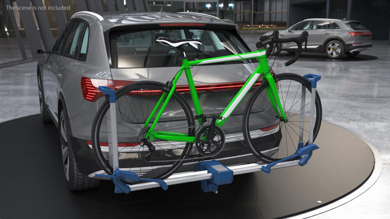 Bike Rack Aluminum Platform with Road Bike 3D