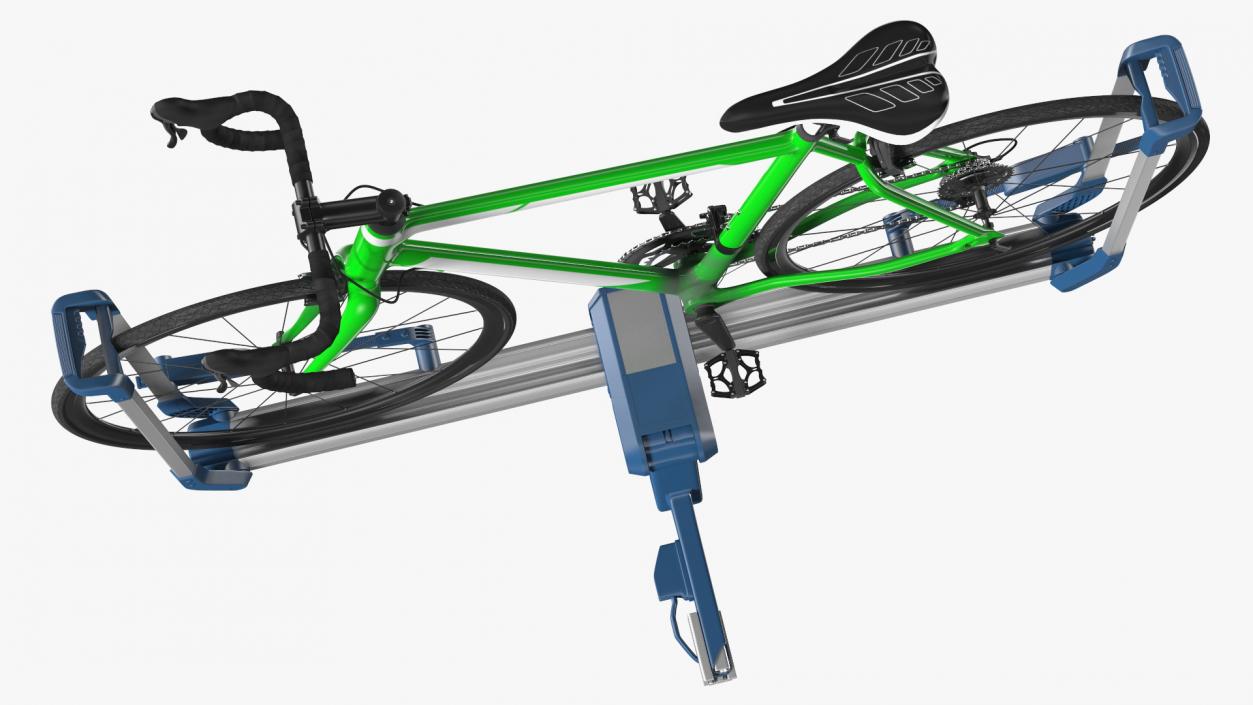 Bike Rack Aluminum Platform with Road Bike 3D