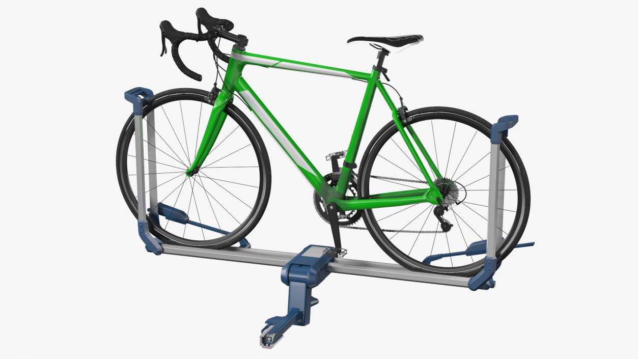 Bike Rack Aluminum Platform with Road Bike 3D