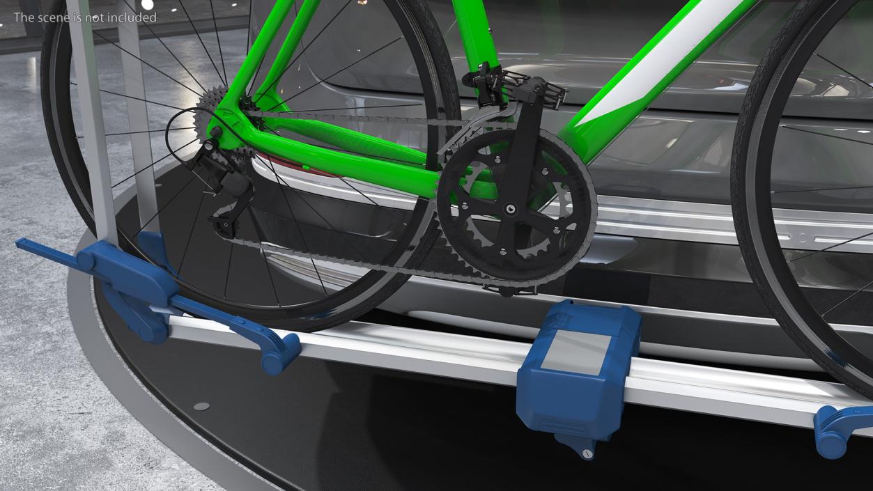 Bike Rack Aluminum Platform with Road Bike 3D