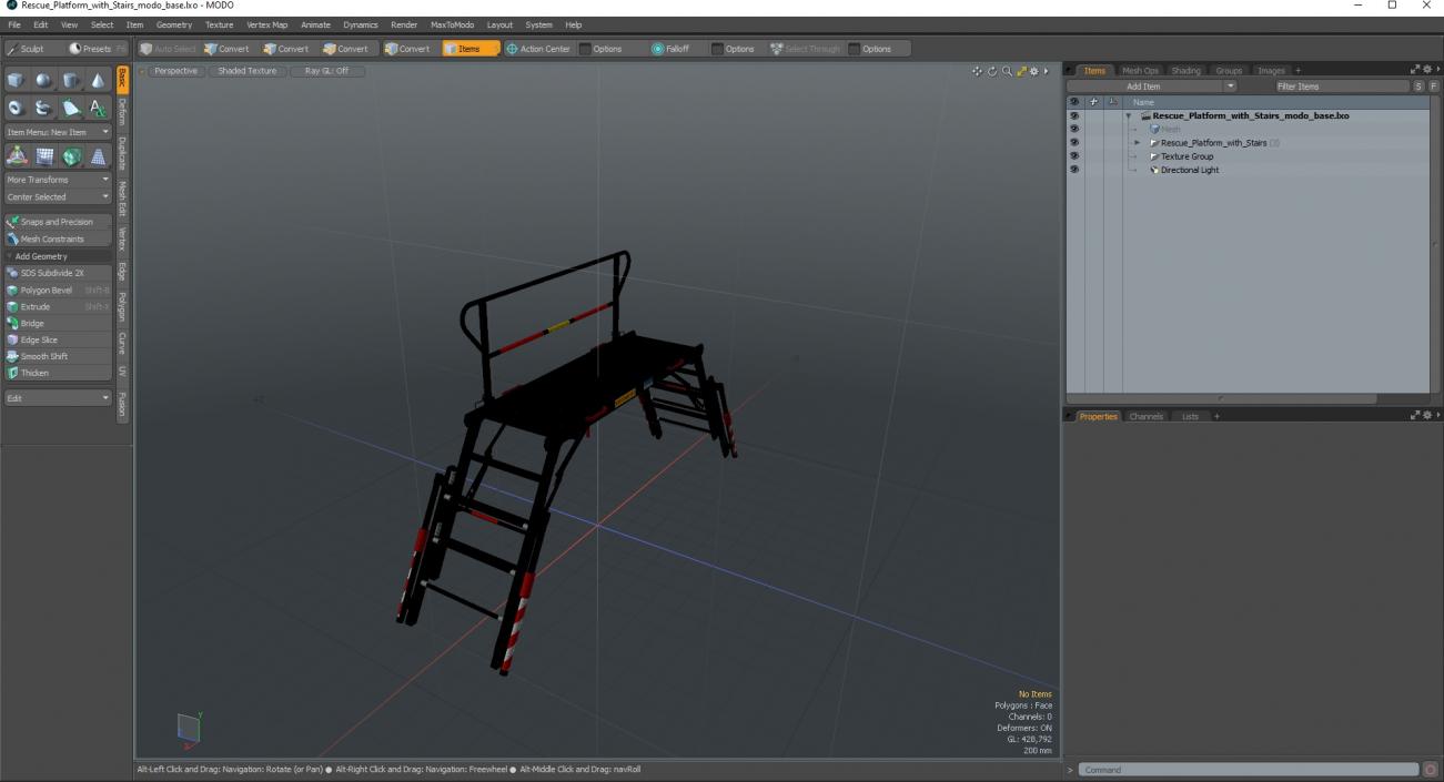 Rescue Platform with Stairs 2 3D model