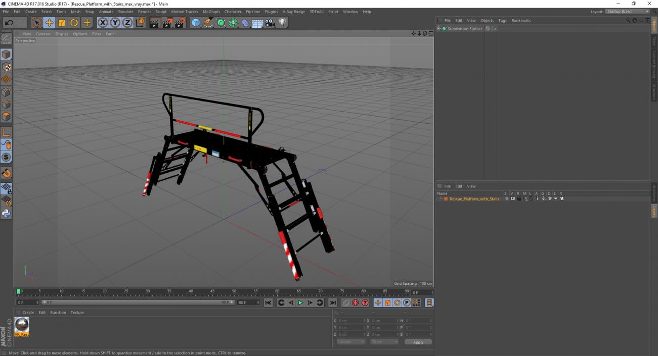 Rescue Platform with Stairs 2 3D model