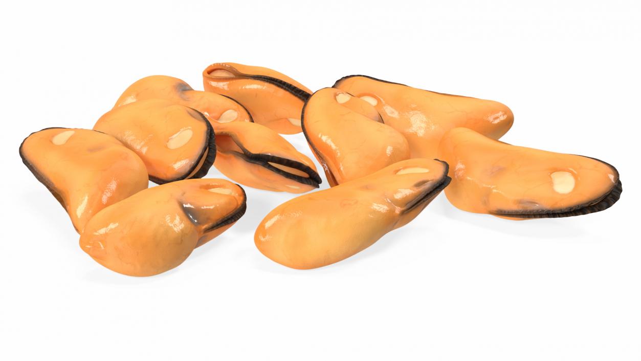 3D model Bunch of Peeled Mussels 2