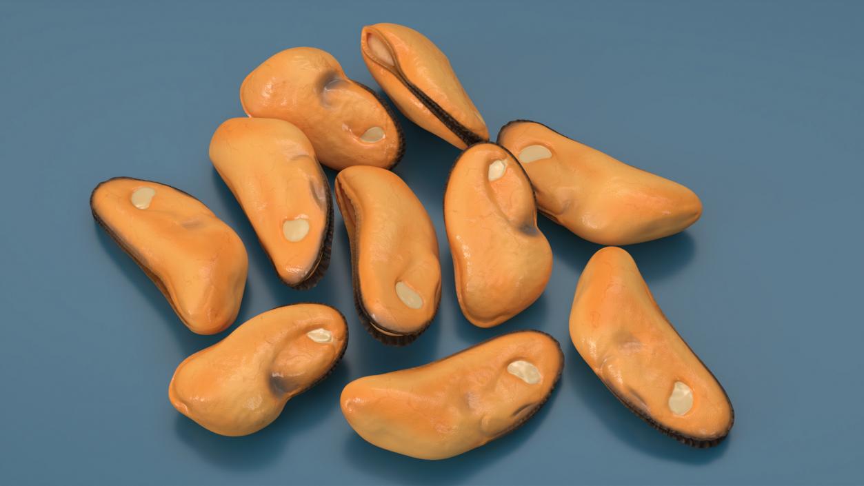 3D model Bunch of Peeled Mussels 2