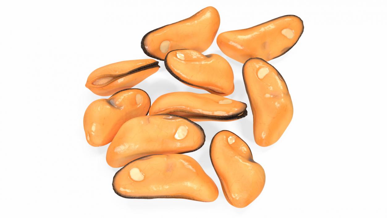 3D model Bunch of Peeled Mussels 2