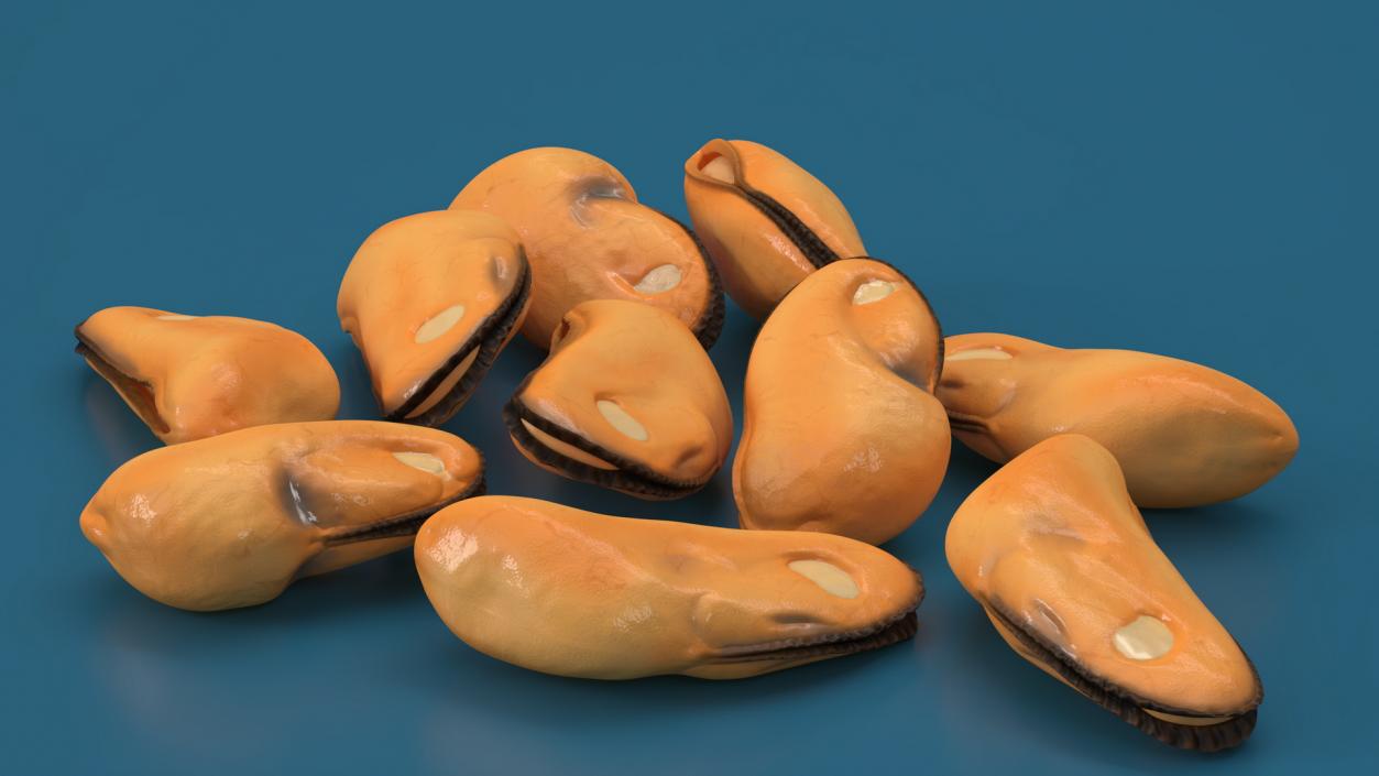 3D model Bunch of Peeled Mussels 2