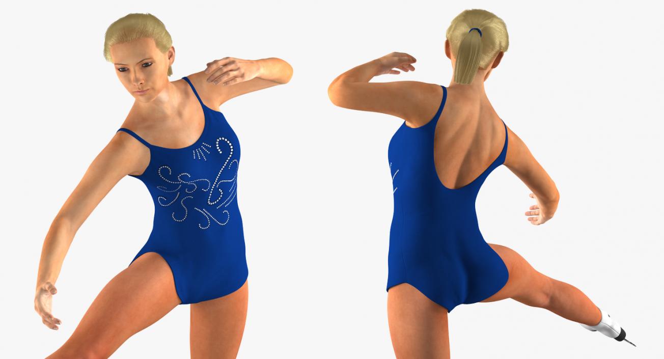 3D model Female Figure Skater 2 Dancing Pose