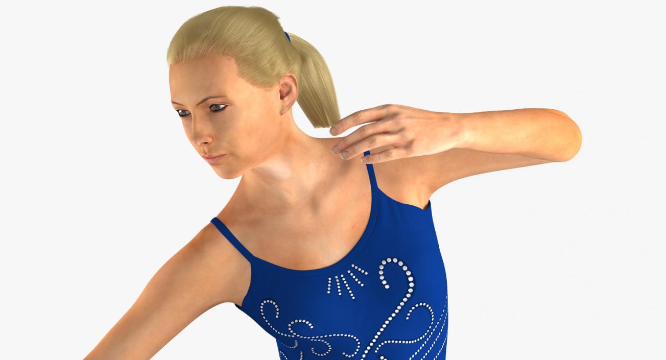 3D model Female Figure Skater 2 Dancing Pose