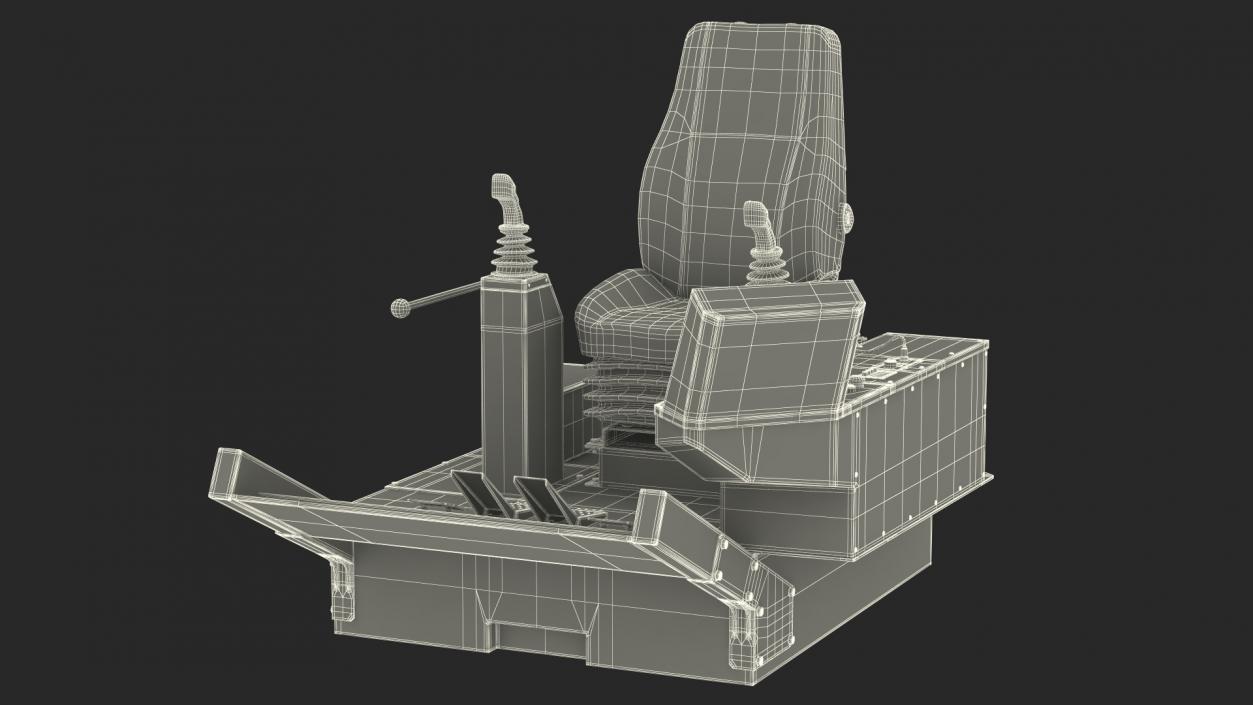 3D model Operator on LX6 Mining Machine Simulator