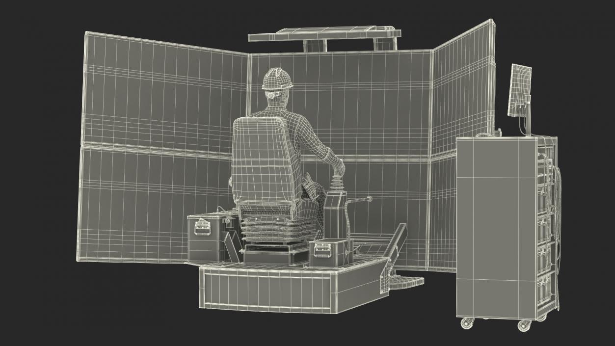 3D model Operator on LX6 Mining Machine Simulator