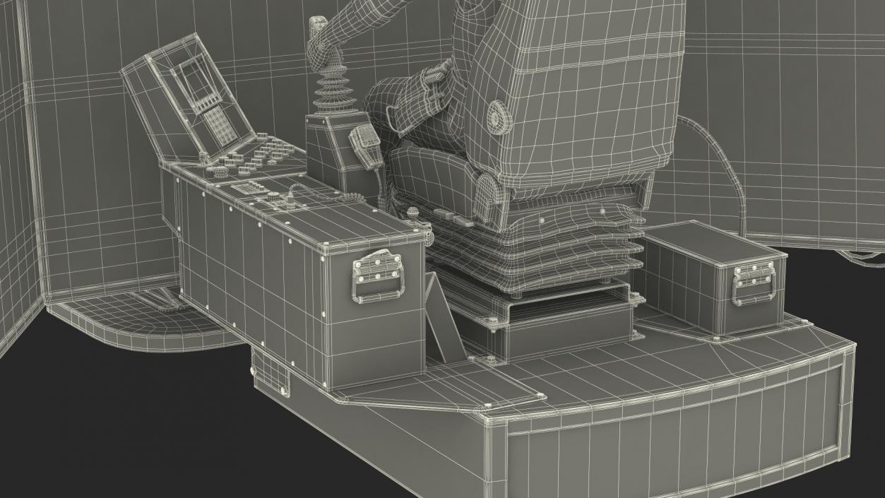 3D model Operator on LX6 Mining Machine Simulator