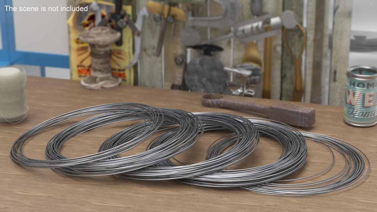 3D Twisted Stainless Steel Wire model