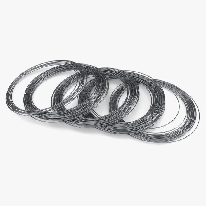 3D Twisted Stainless Steel Wire model