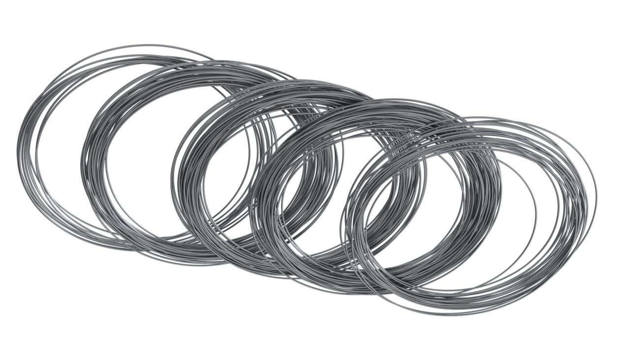 3D Twisted Stainless Steel Wire model