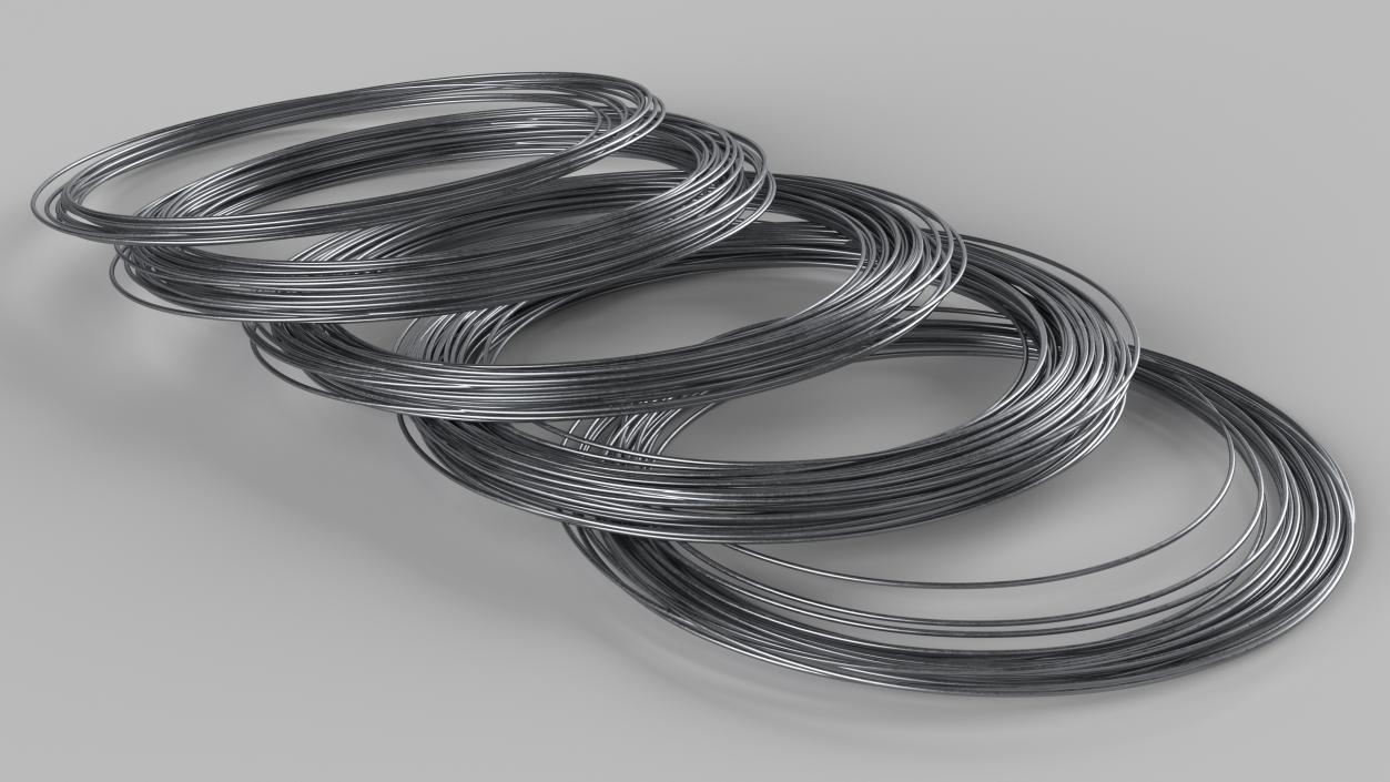 3D Twisted Stainless Steel Wire model