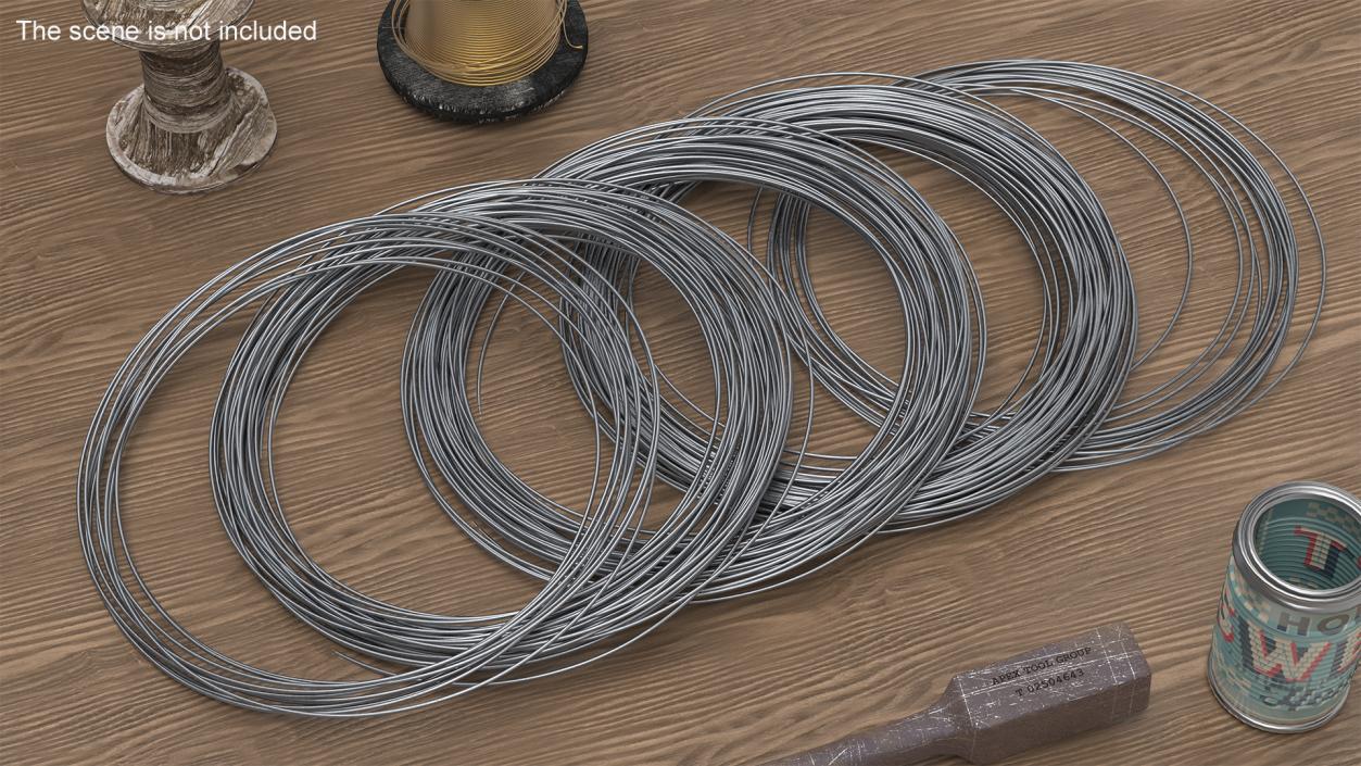 3D Twisted Stainless Steel Wire model