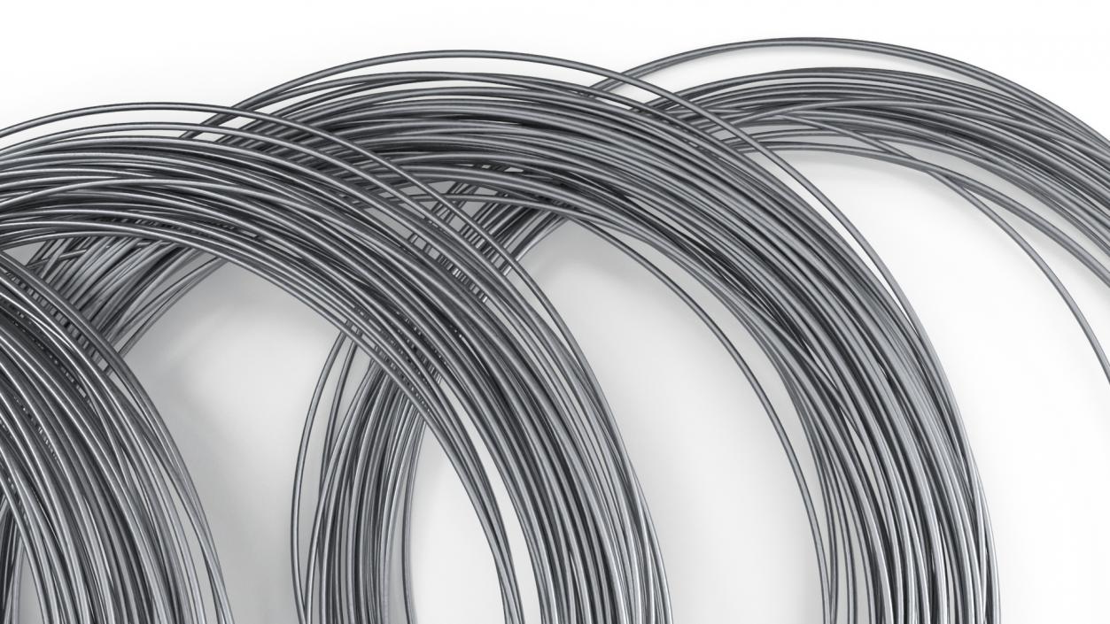 3D Twisted Stainless Steel Wire model