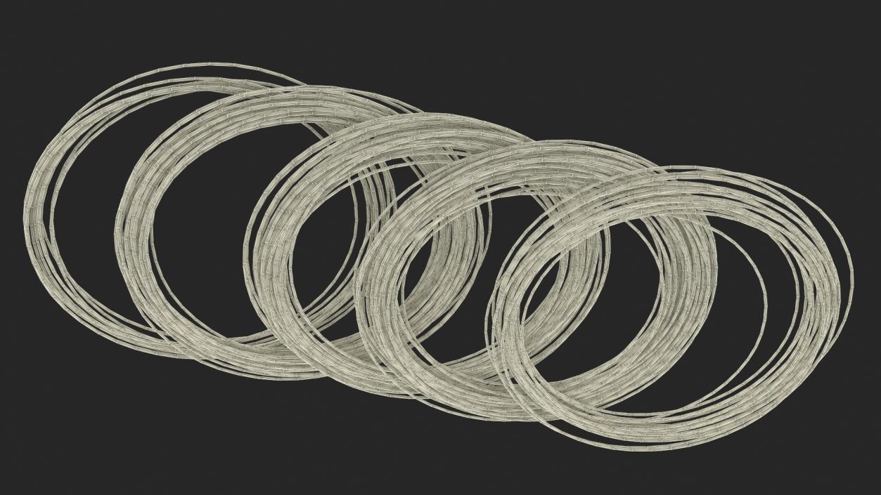 3D Twisted Stainless Steel Wire model