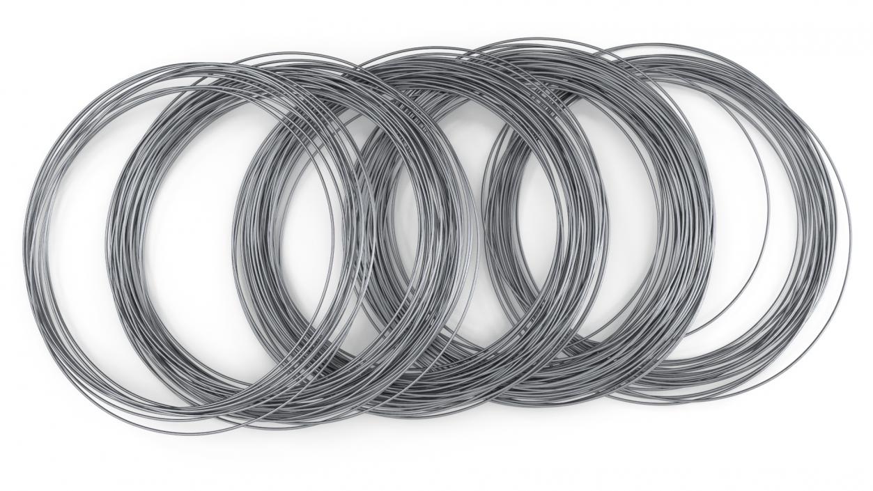 3D Twisted Stainless Steel Wire model