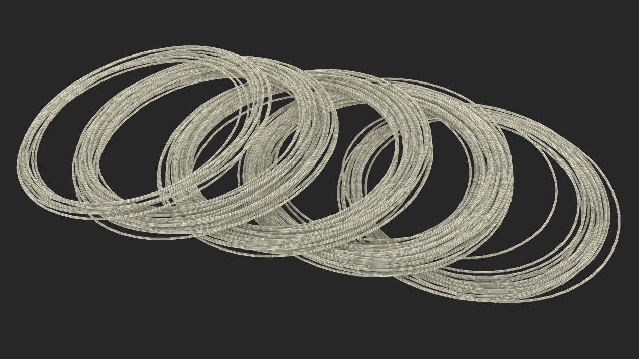 3D Twisted Stainless Steel Wire model