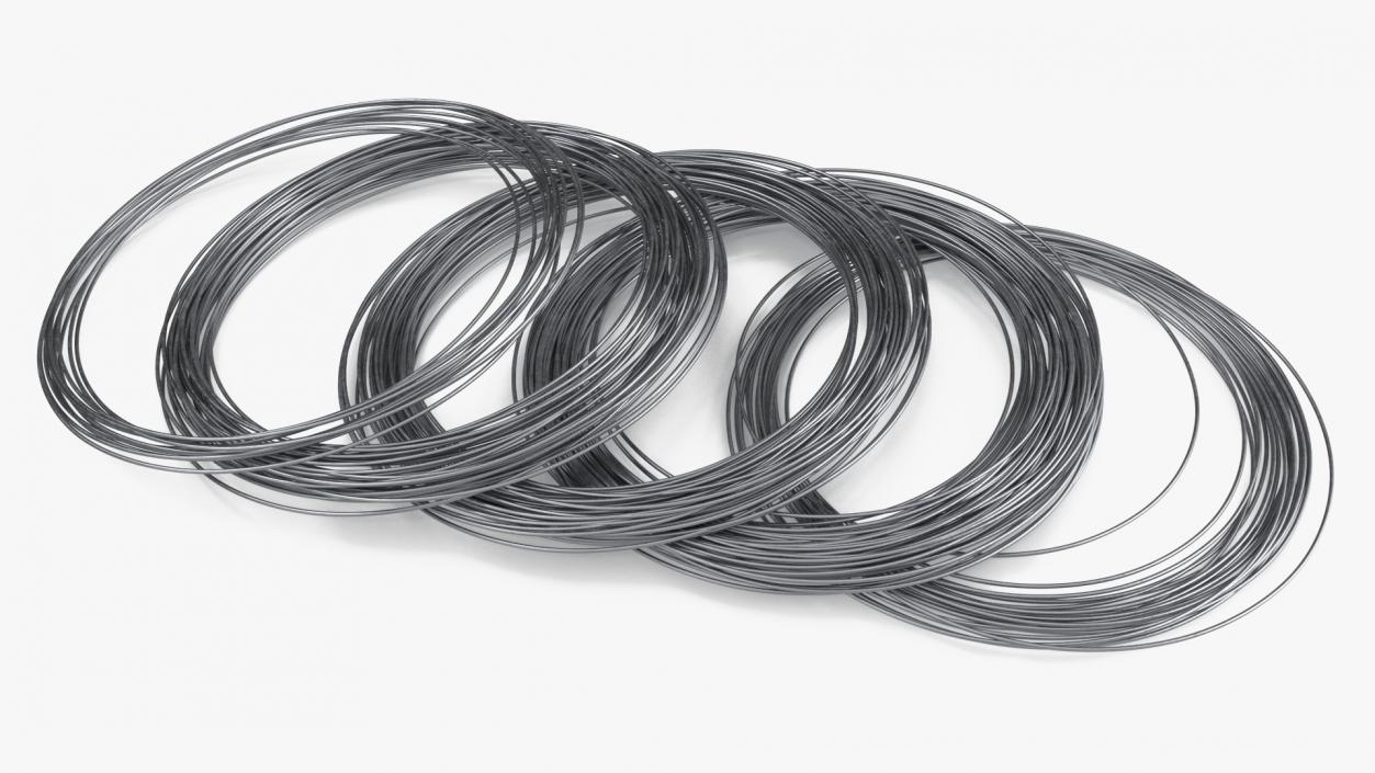 3D Twisted Stainless Steel Wire model