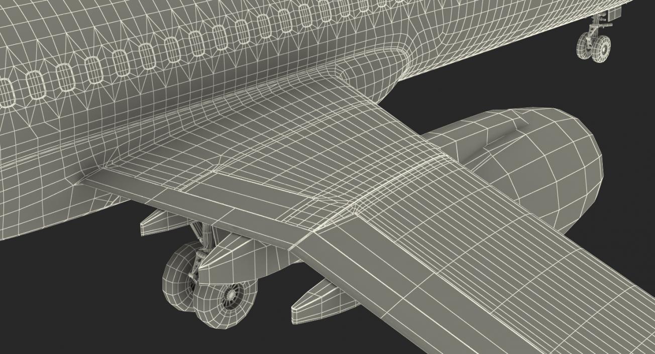 3D MC 21 Aeroflot Twinjet Airliner Rigged model