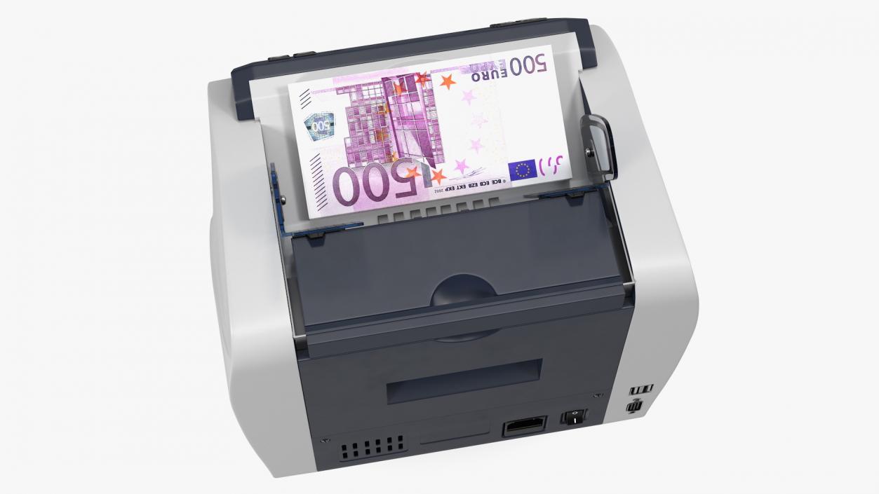 Cash Currency Counter Sorter Bills Euro 3D model