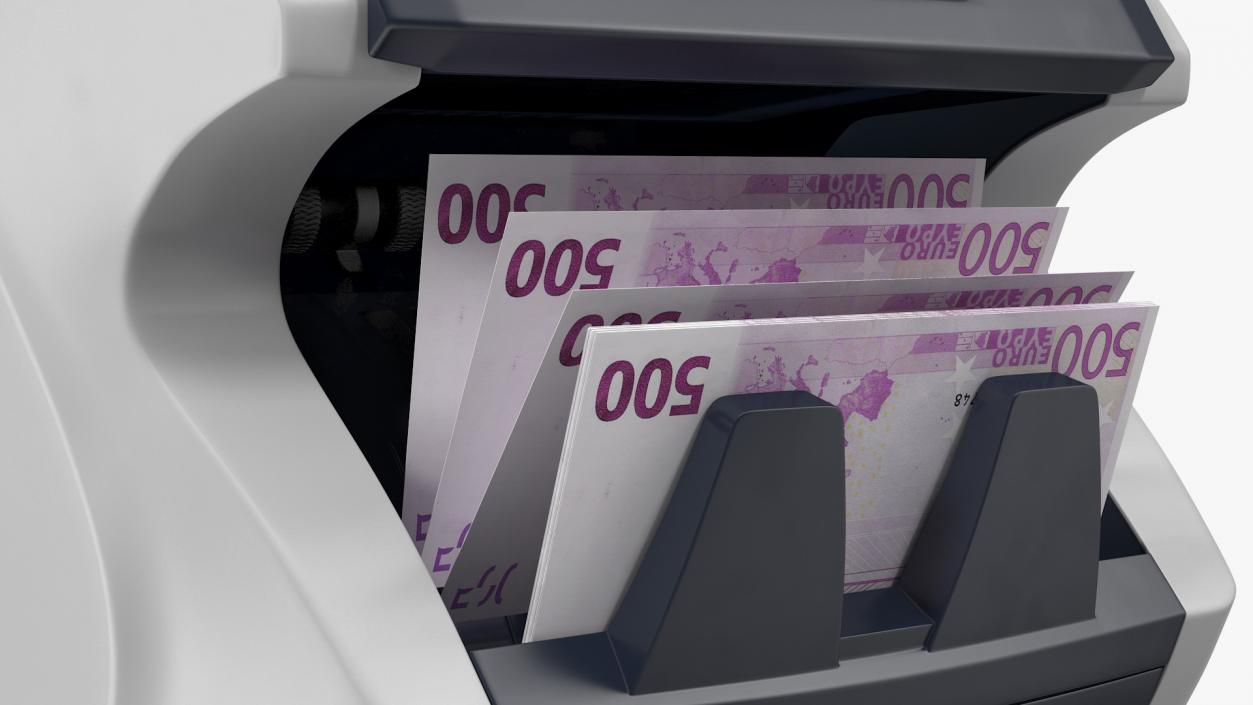 Cash Currency Counter Sorter Bills Euro 3D model