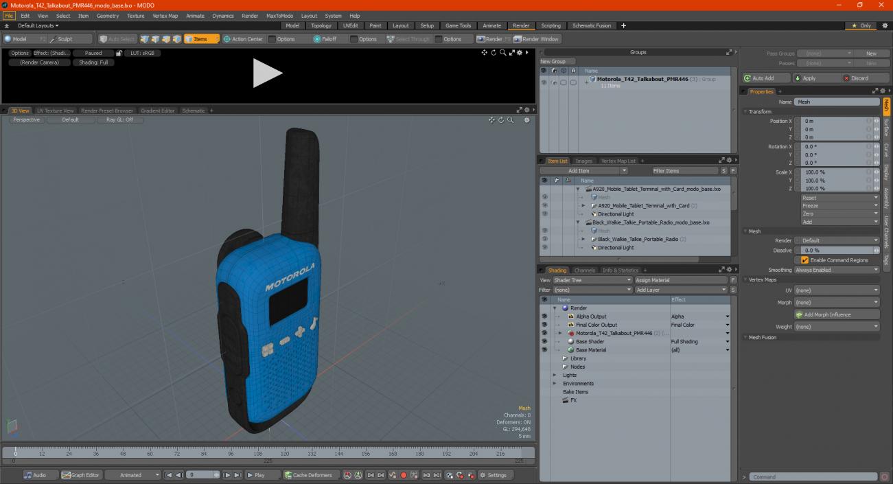 Motorola T42 Talkabout PMR446 3D model