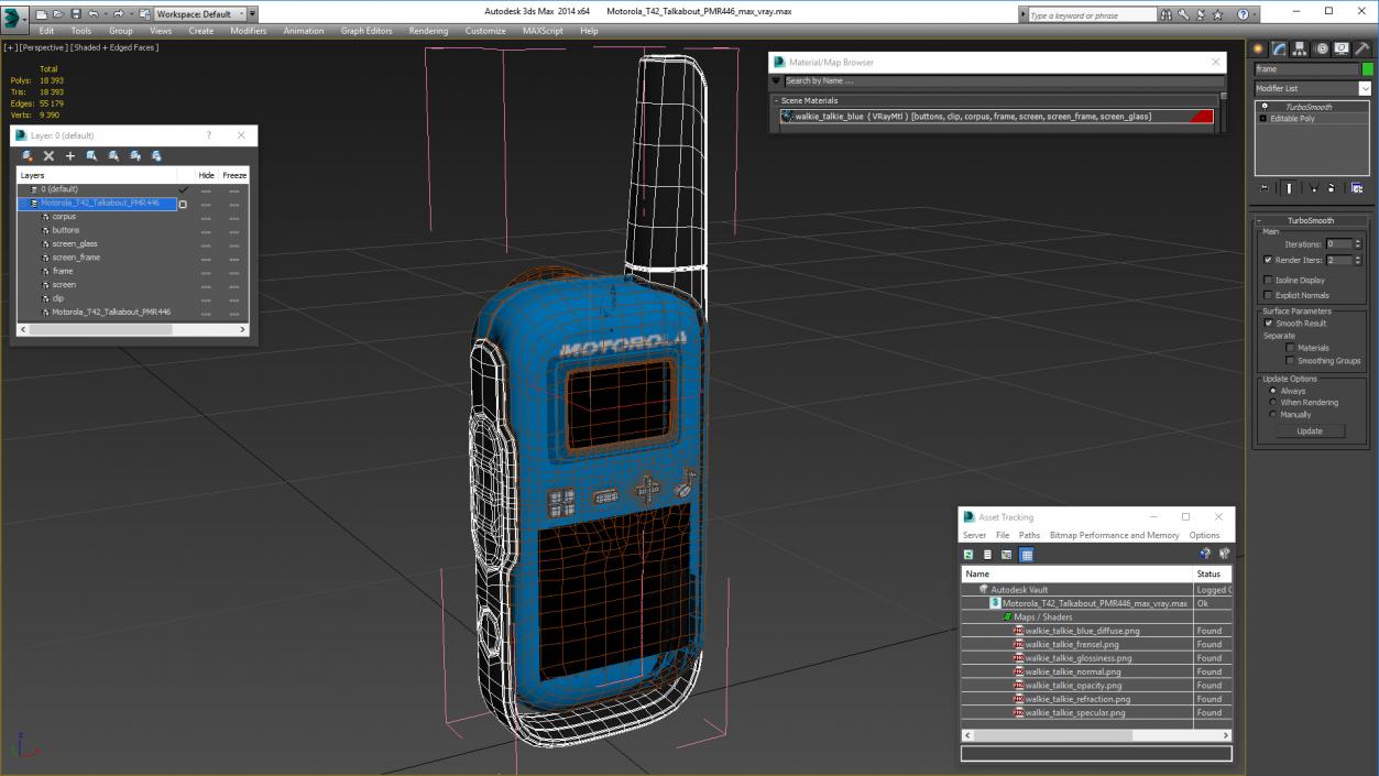 Motorola T42 Talkabout PMR446 3D model