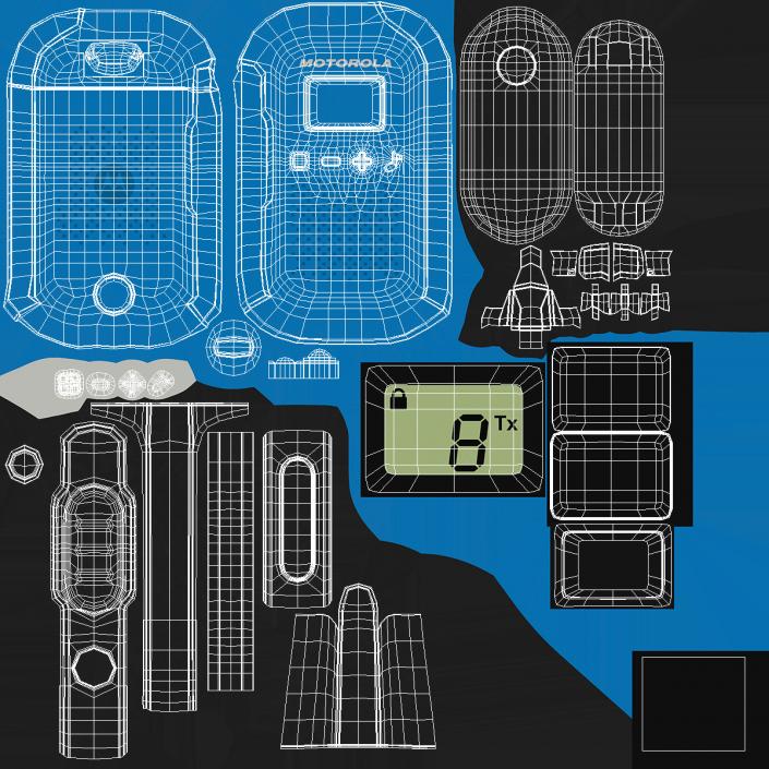 Motorola T42 Talkabout PMR446 3D model