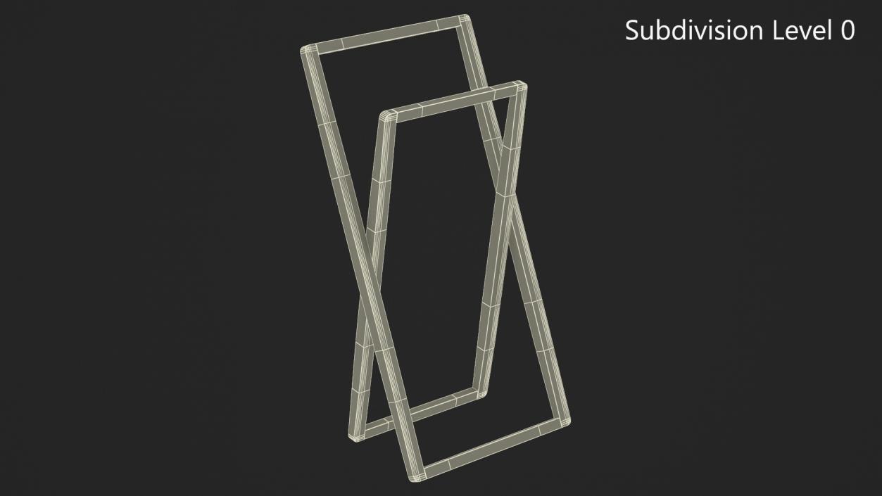 3D model Wooden Freestanding Towel Rail