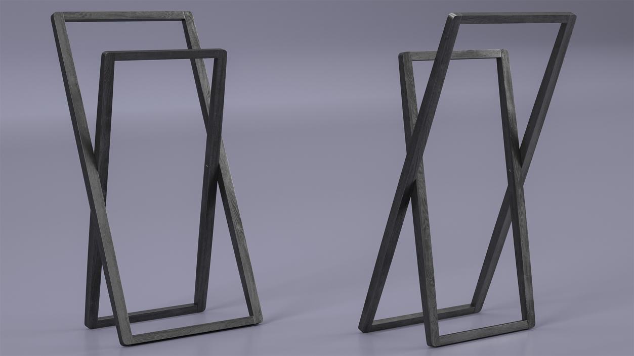 3D model Wooden Freestanding Towel Rail