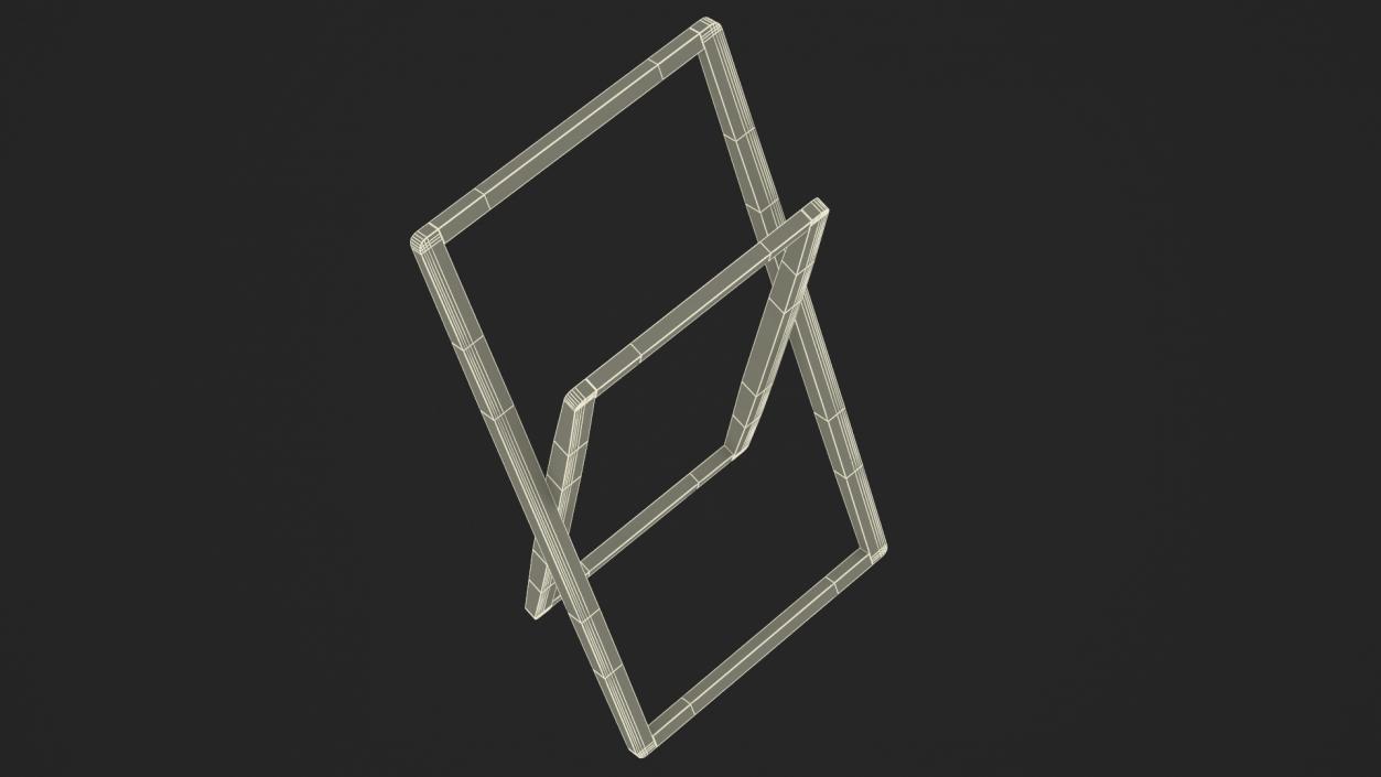 3D model Wooden Freestanding Towel Rail