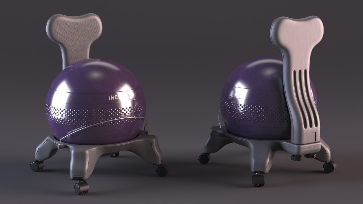 3D Balance Ball Chair Grey model