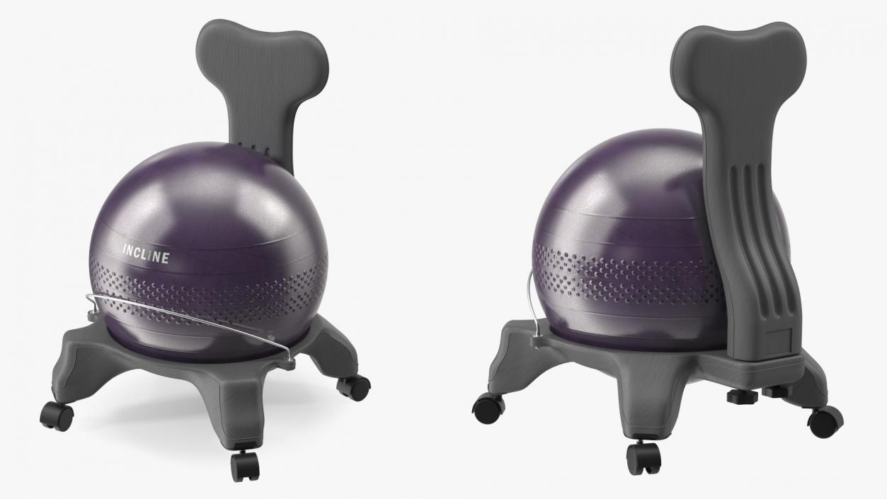 3D Balance Ball Chair Grey model