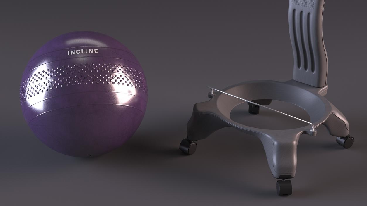 3D Balance Ball Chair Grey model