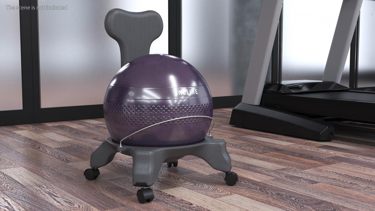 3D Balance Ball Chair Grey model