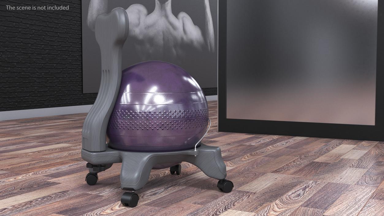 3D Balance Ball Chair Grey model