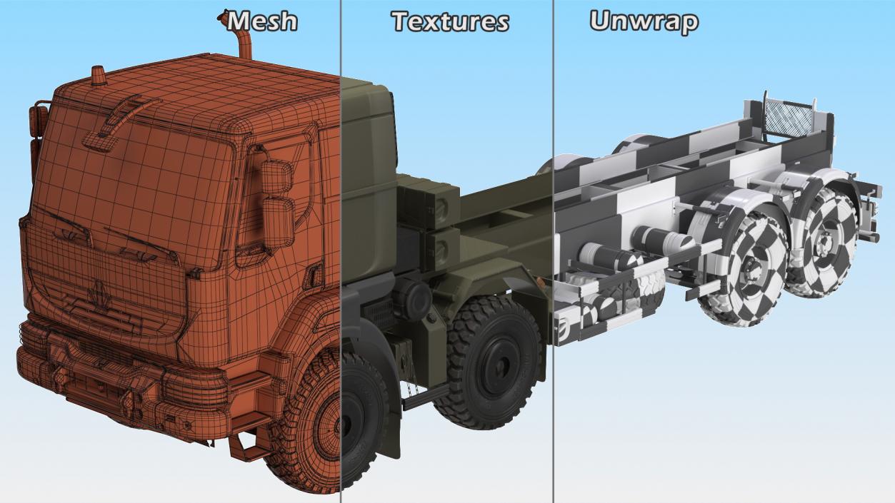 3D Heavy Utility Truck 8x8 model