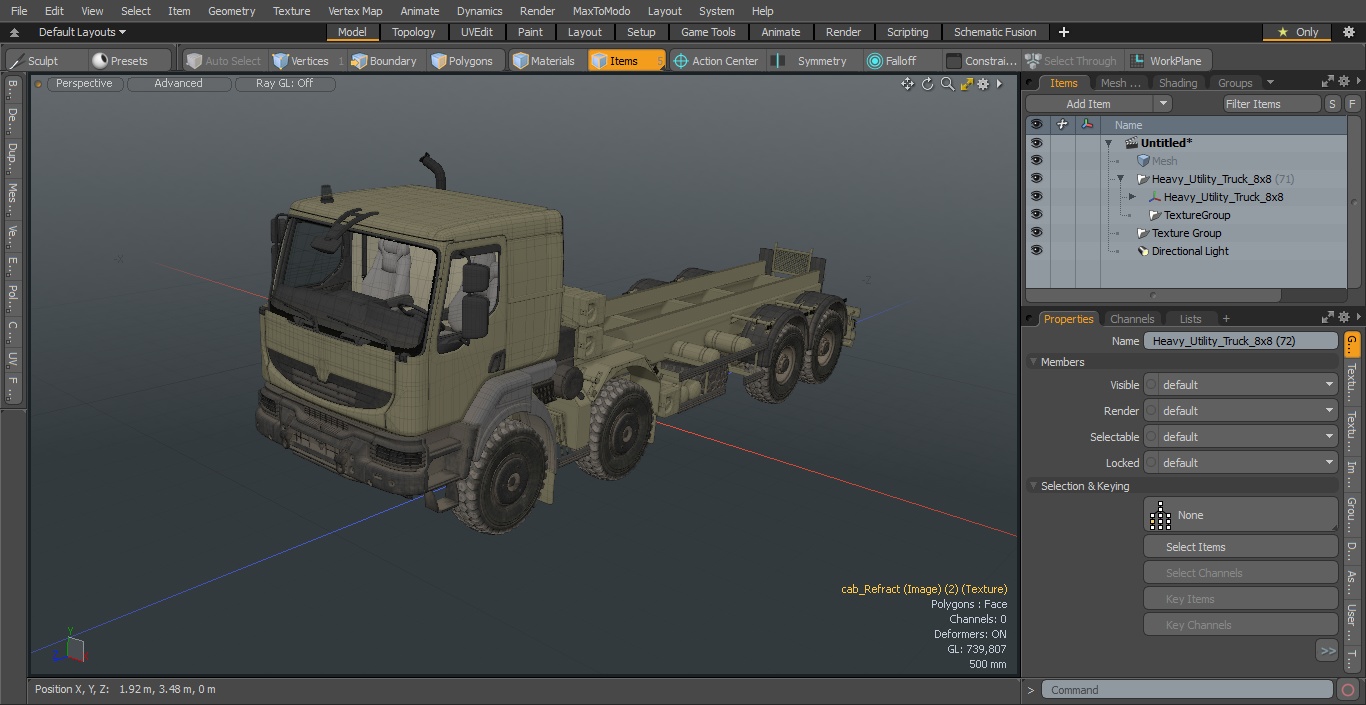 3D Heavy Utility Truck 8x8 model