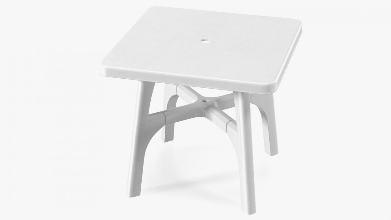 3D Square Outdoor Plastic Table model