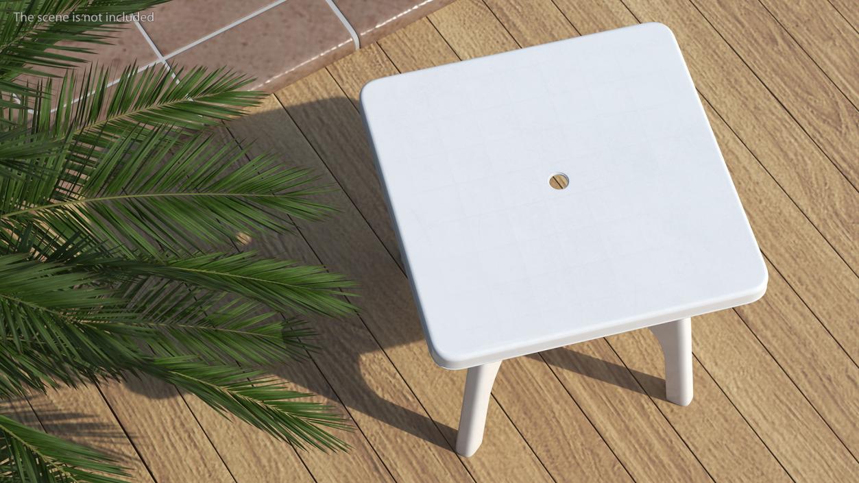 3D Square Outdoor Plastic Table model