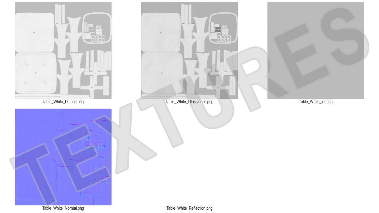 3D Square Outdoor Plastic Table model