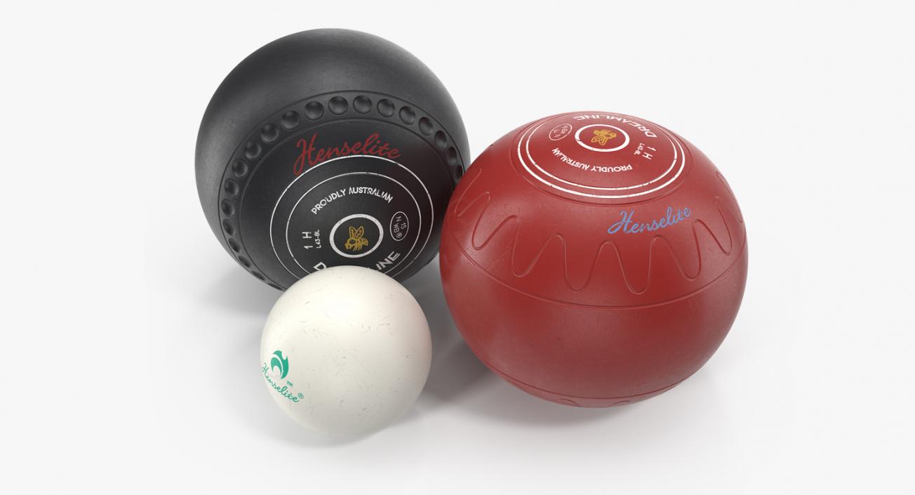 Lawn Bowls Set 3D model