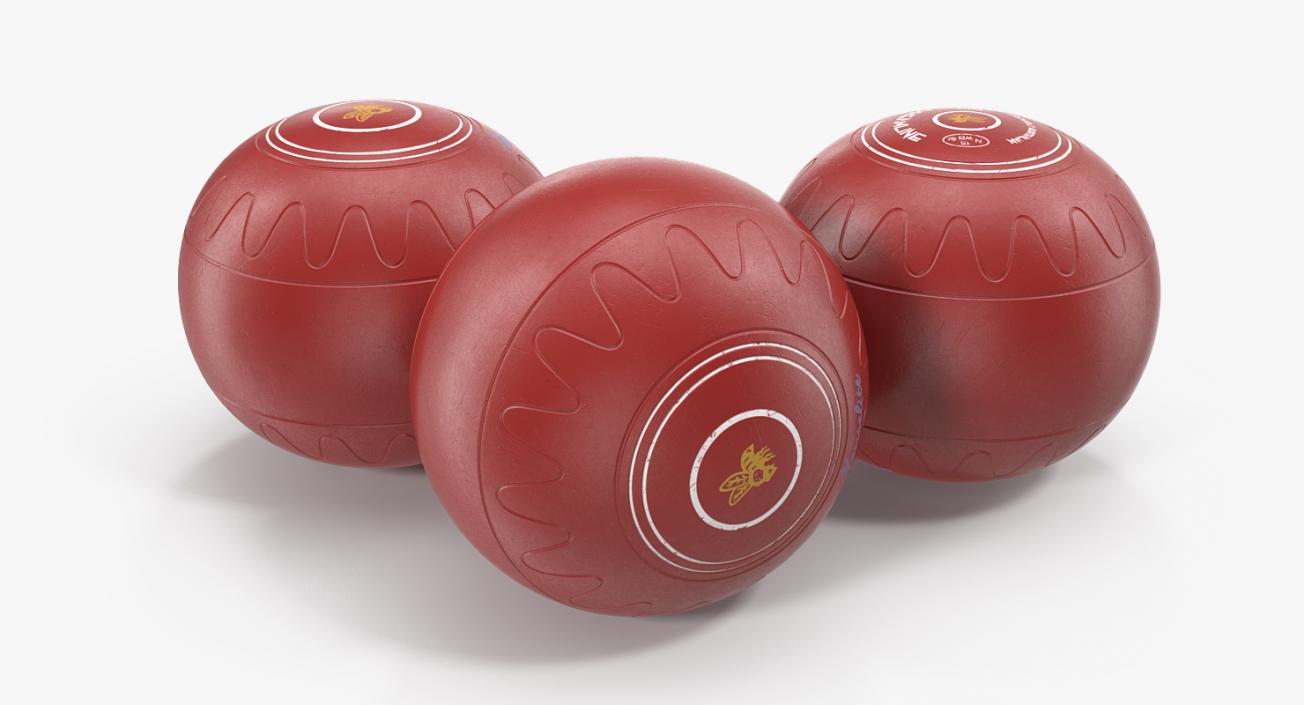 Lawn Bowls Set 3D model