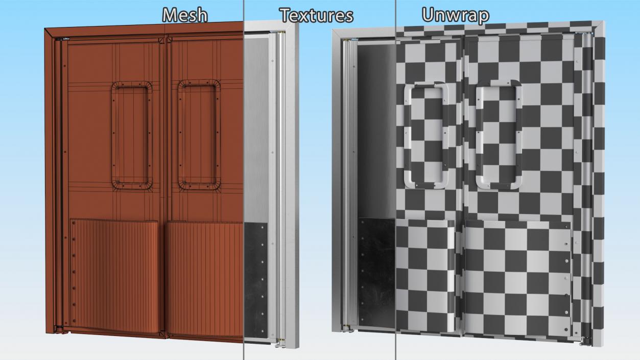 3D Metal Impact Traffic Doors