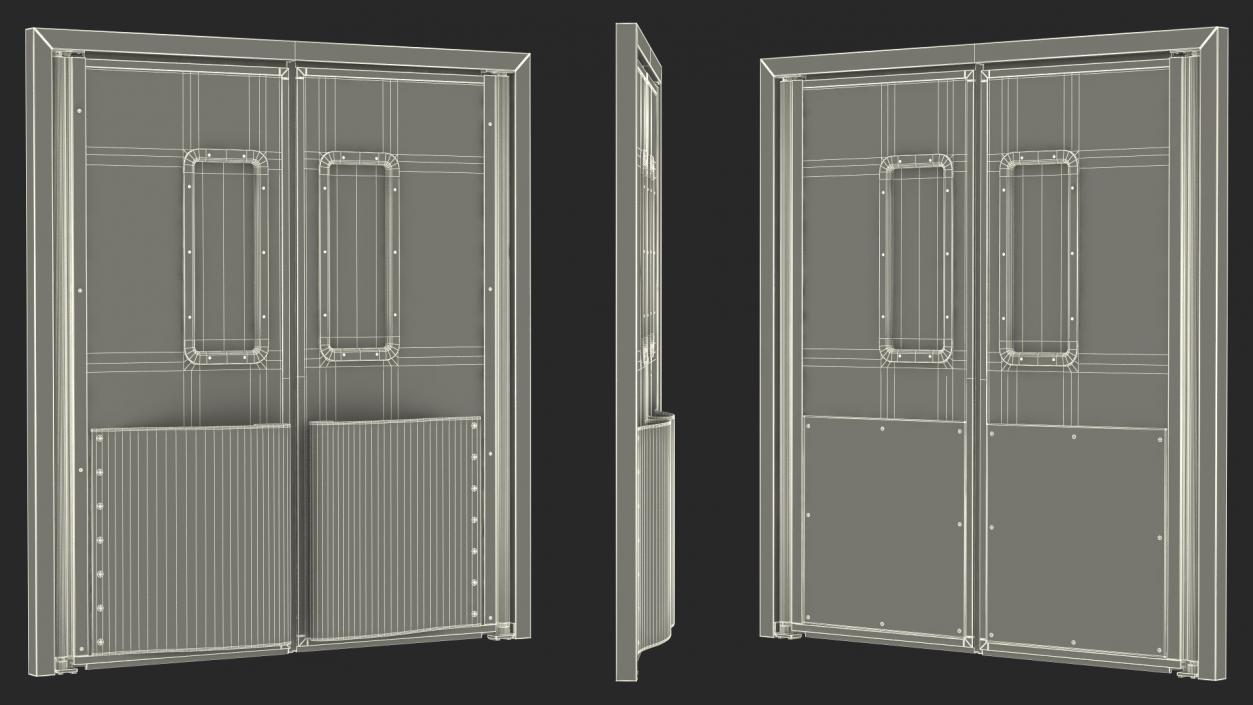 3D Metal Impact Traffic Doors