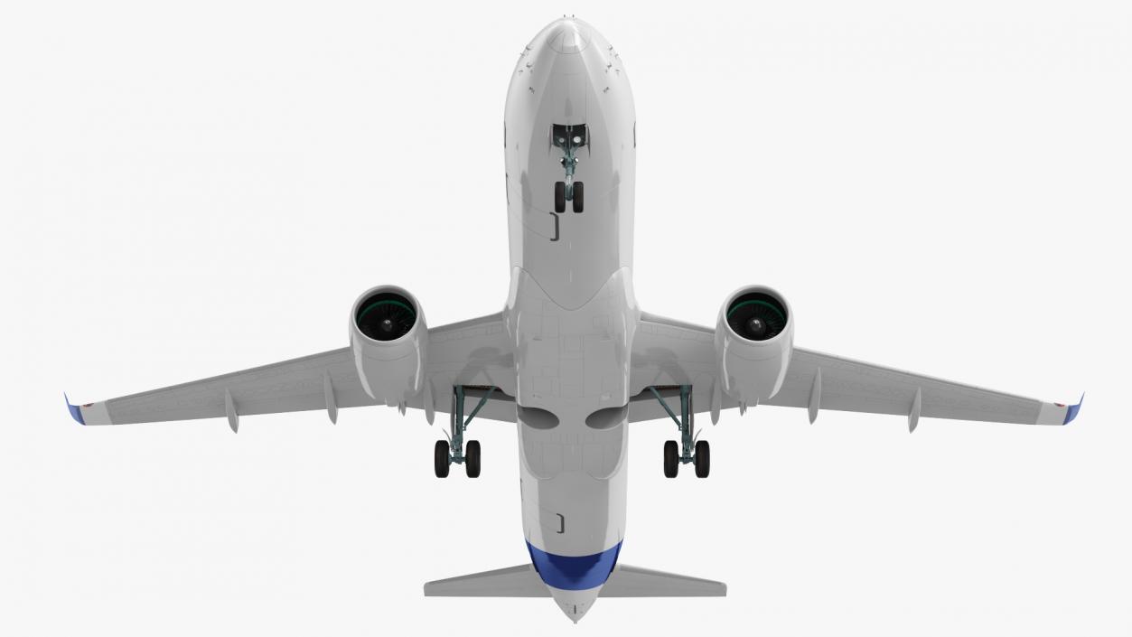 3D Airbus A220 300 Simple Interior Rigged model