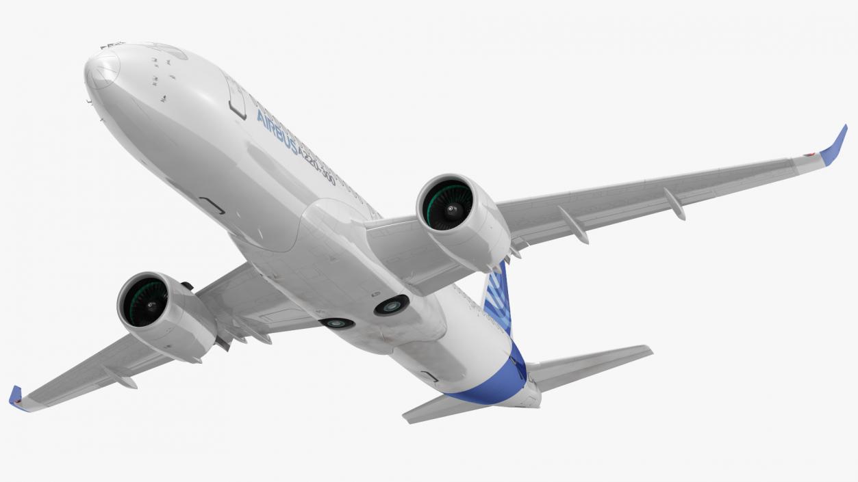 3D Airbus A220 300 Simple Interior Rigged model